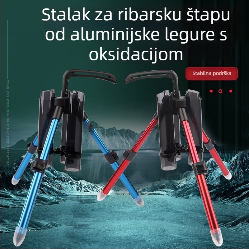 Chenyu Prijenosni Sklopivi Držač Za Štapove Za Ribolov - Aluminijski Trostruki Držač (Brand: Chenyu; Ovlaštena Privatna Značka: Da)