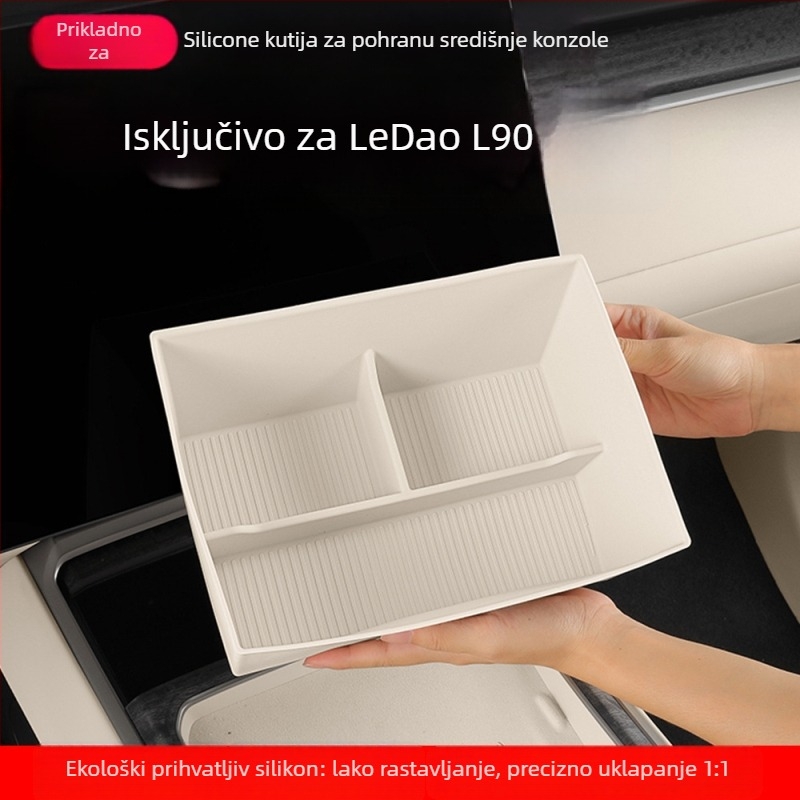 Ledao L90 silikon protuklizna podloga za središnji pretinac za pohranu – dodaci za unutrašnjost automobila