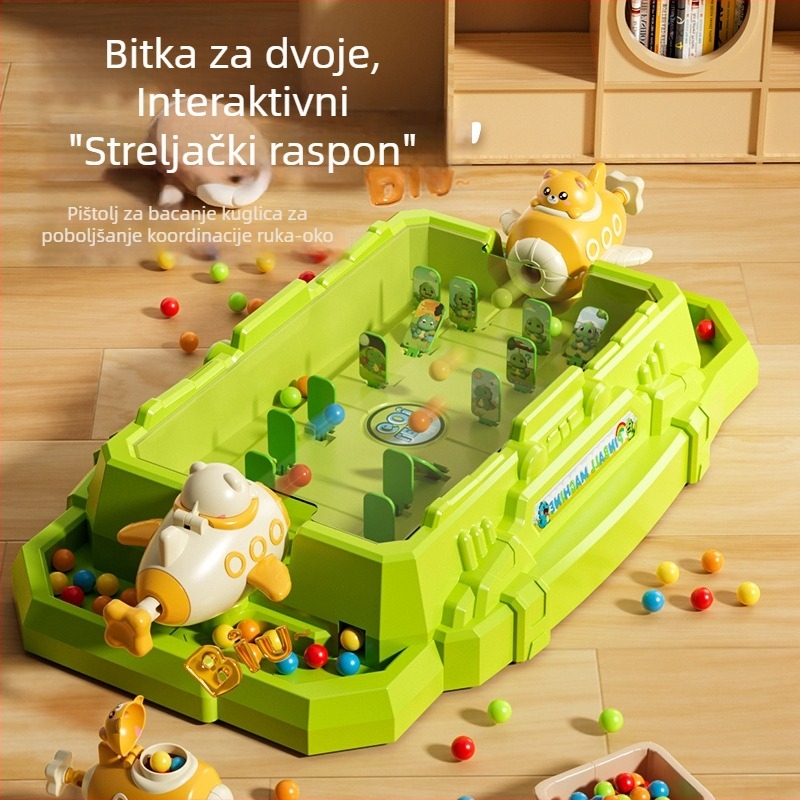 Dječji stroj za gađanje perlica — interaktivna obiteljska igra, plastika, uzrast 4–6 godina