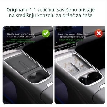 Silikonska unutarnja protuklizna podloga za središnju konzolu s bežičnim punjenjem za Xpeng G6 i poklopac držača čaše (Brand SNBLO, Model Xpeng G6, Materijal Silikon, Tip Unutarnji Silikonski Dodaci)