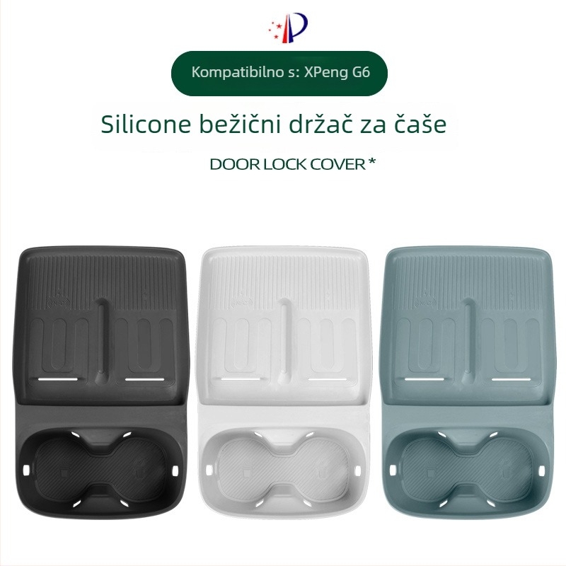 Silikonska unutarnja protuklizna podloga za središnju konzolu s bežičnim punjenjem za Xpeng G6 i poklopac držača čaše (Brand SNBLO, Model Xpeng G6, Materijal Silikon, Tip Unutarnji Silikonski Dodaci)