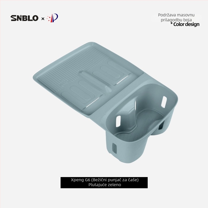 Silikonska unutarnja protuklizna podloga za središnju konzolu s bežičnim punjenjem za Xpeng G6 i poklopac držača čaše (Brand SNBLO, Model Xpeng G6, Materijal Silikon, Tip Unutarnji Silikonski Dodaci)
