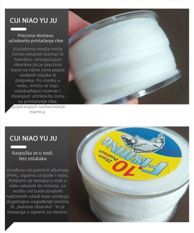 Kingfisher PVA vodotopne mreže za ribolov gnijezda, plastični materijal, više specifikacija