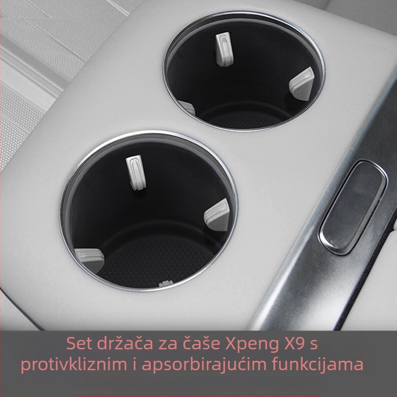 Silikonski pokrov držača čaše u središnjoj konzoli za Xpeng X9 – snap-on ugradnja