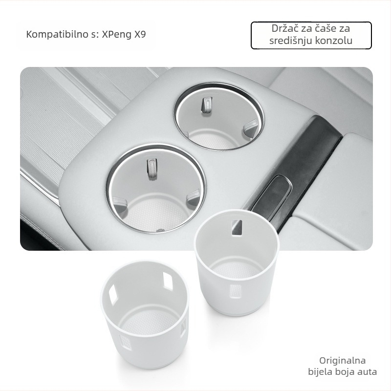 Silikonski pokrov držača čaše u središnjoj konzoli za Xpeng X9 – snap-on ugradnja