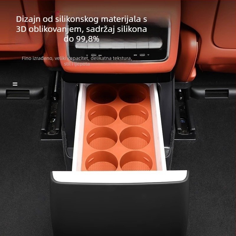 Silikonska podloga za napitke u automobilu, model Ideal L9, 0,5 kg, držač napitaka za unutrašnjost vozila