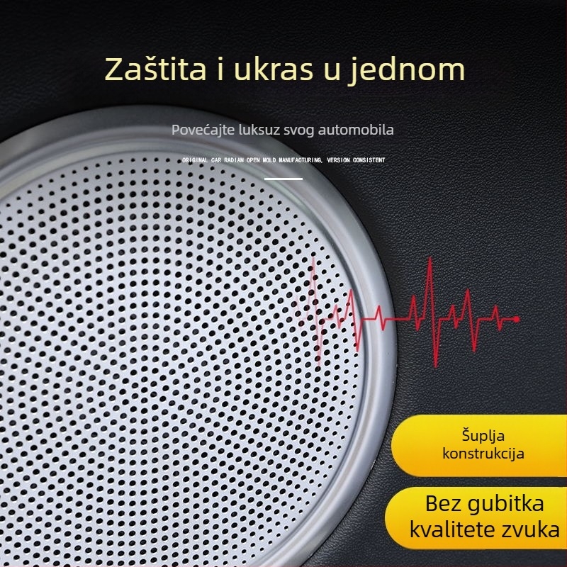Dekorativna mrežasta maska zvučnika A-stupa Land Rover Discovery Sport, maska za zvučnik visokih frekvencija i zvučnik vrata, materijal aluminijska legura i ABS, montaža ljepilom