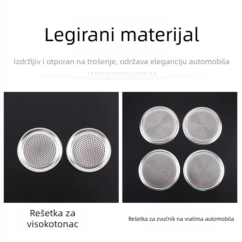 Dekorativna mrežasta maska zvučnika A-stupa Land Rover Discovery Sport, maska za zvučnik visokih frekvencija i zvučnik vrata, materijal aluminijska legura i ABS, montaža ljepilom