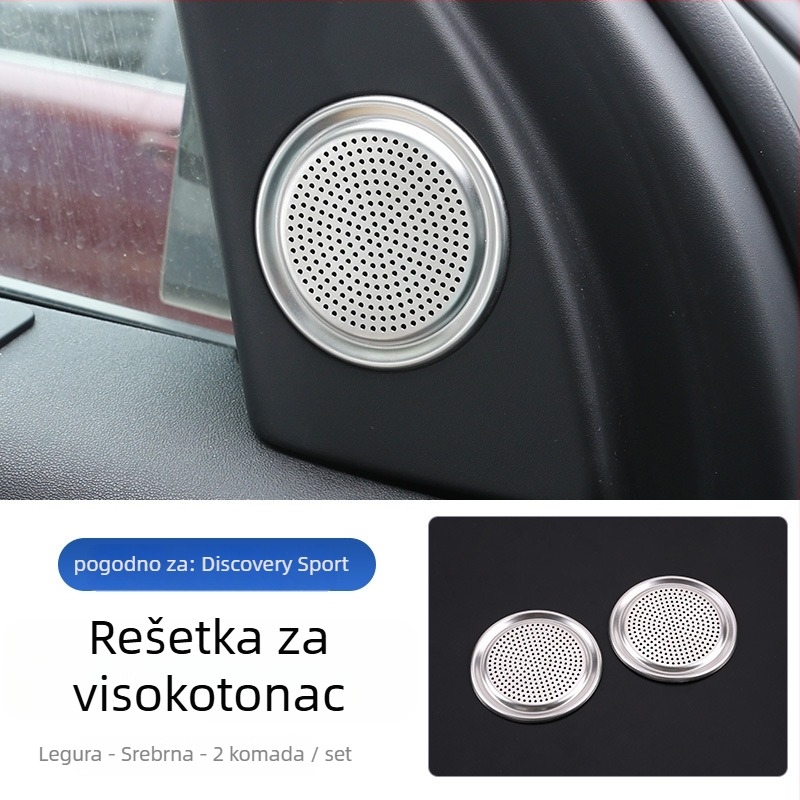 Dekorativna mrežasta maska zvučnika A-stupa Land Rover Discovery Sport, maska za zvučnik visokih frekvencija i zvučnik vrata, materijal aluminijska legura i ABS, montaža ljepilom