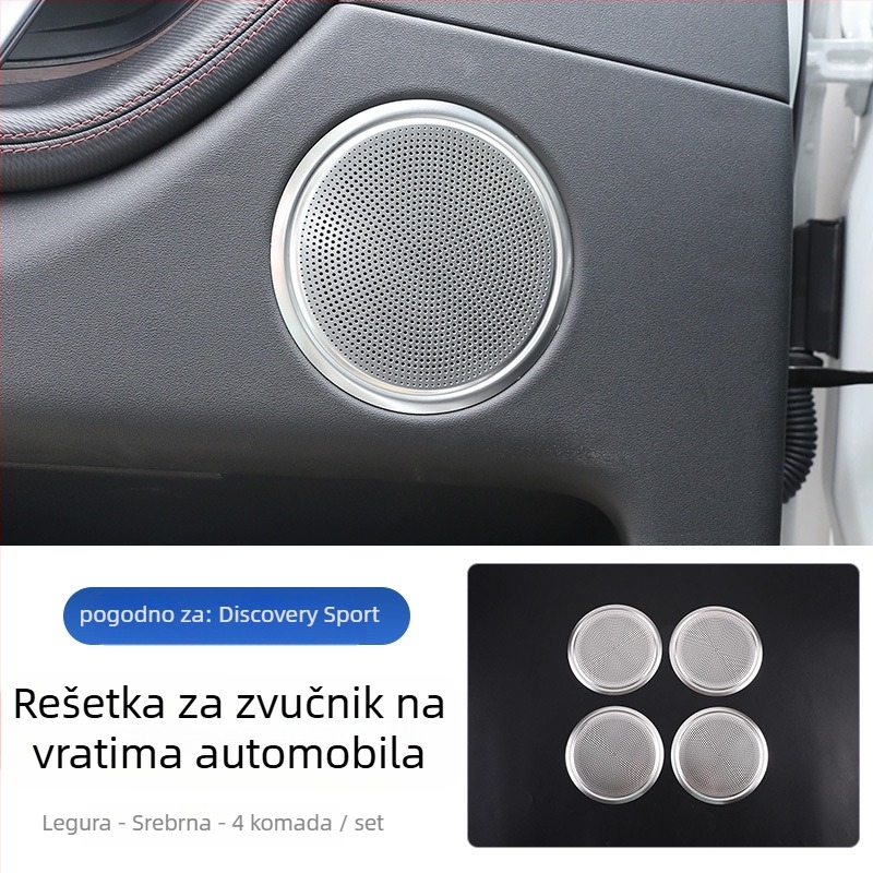 Dekorativna mrežasta maska zvučnika A-stupa Land Rover Discovery Sport, maska za zvučnik visokih frekvencija i zvučnik vrata, materijal aluminijska legura i ABS, montaža ljepilom