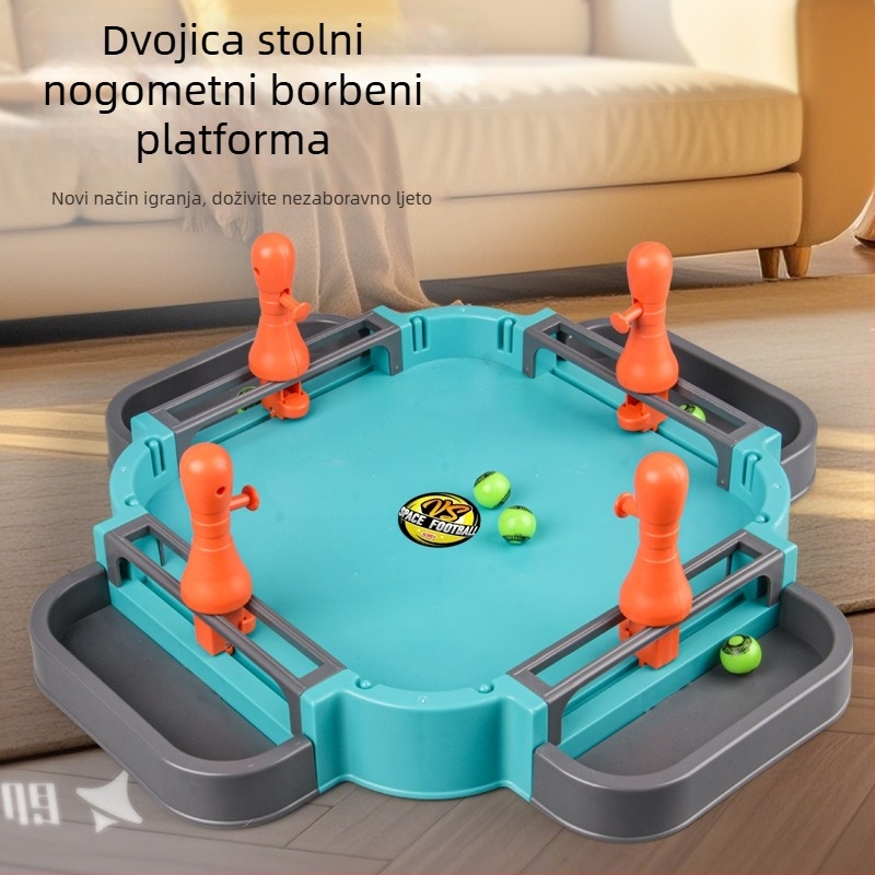 Stolni nogomet za djecu — interaktivna stolna igra za roditelj-dijete natjecanje, razvija koordinaciju ruka-oko, vid i kognitivni razvoj; plastična konstrukcija; unutarnja zabava; dobna skupina 4–35.
