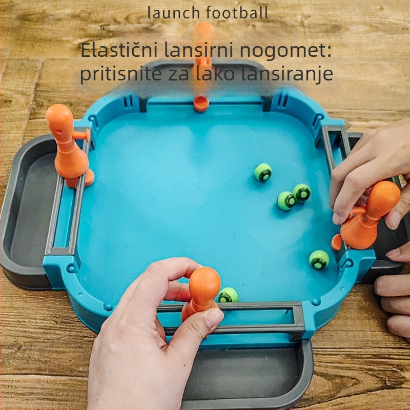 Stolni nogomet za djecu — interaktivna stolna igra za roditelj-dijete natjecanje, razvija koordinaciju ruka-oko, vid i kognitivni razvoj; plastična konstrukcija; unutarnja zabava; dobna skupina 4–35.