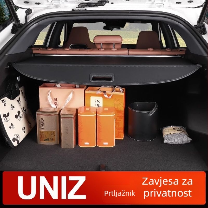 Zavjesa prtljažnika automobila s dijelnikom, umjetna koža, model 2