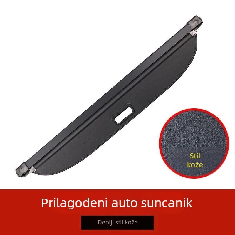Zavjesa prtljažnika automobila s dijelnikom, umjetna koža, model 2