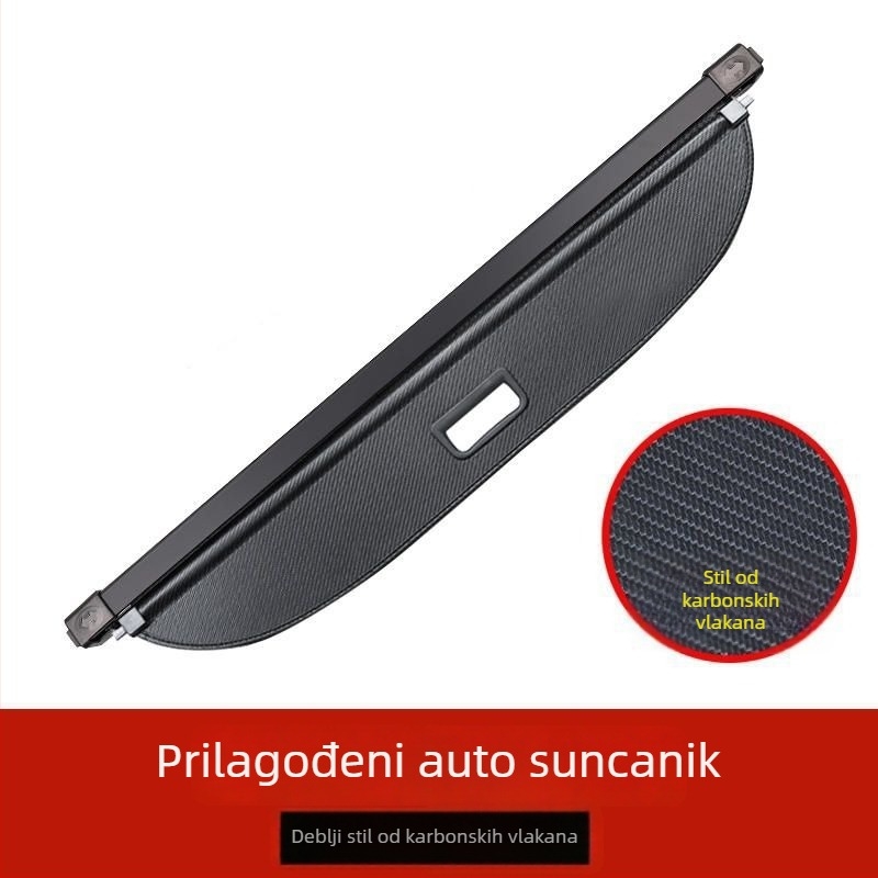 Zavjesa prtljažnika automobila s dijelnikom, umjetna koža, model 2