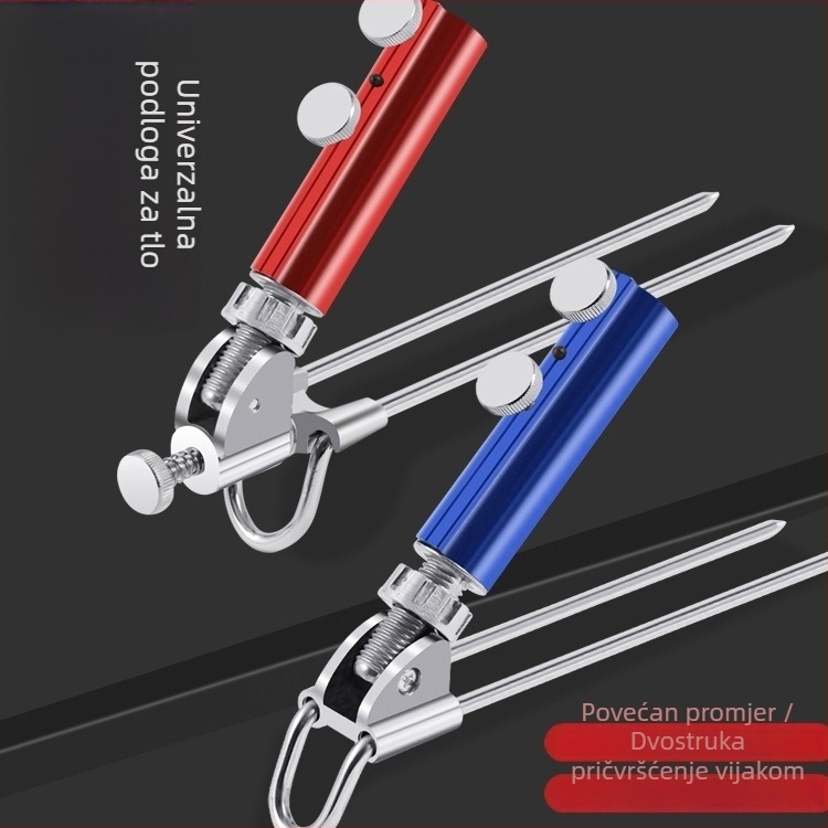 Držač za štap za pecanje na tlu, baza od aluminijske legure, nije sklopiv, nije okretan