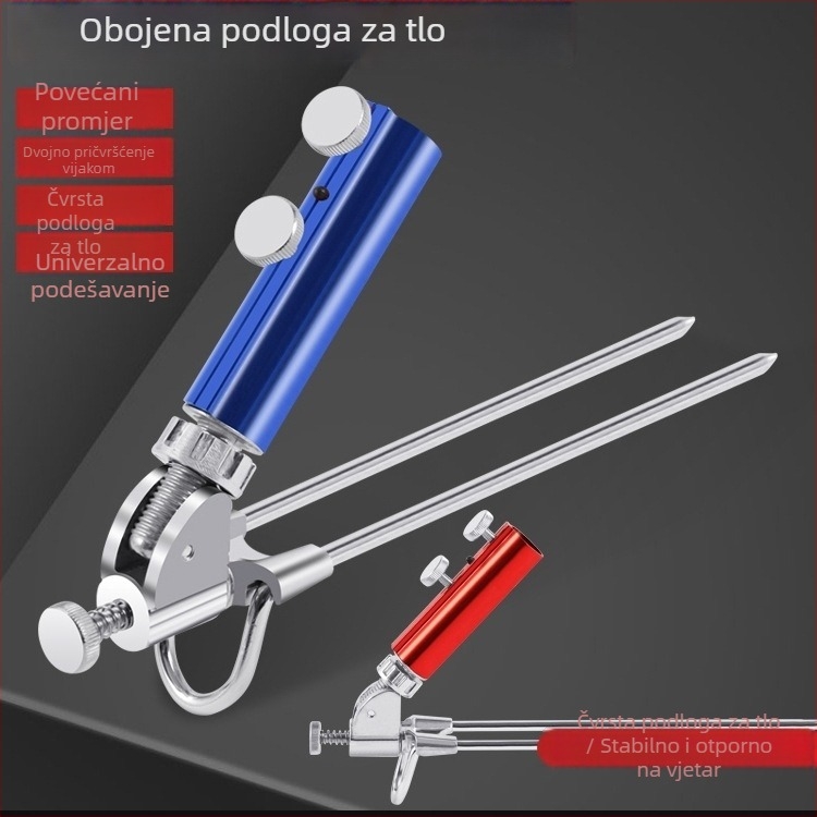 Držač za štap za pecanje na tlu, baza od aluminijske legure, nije sklopiv, nije okretan