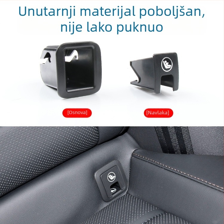 ISOFIX montažni sklop za stražnje sjedalo s panelom presvlake za dječji sjedalicu i donjim sigurnosnim kopčama, kompatibilan s VW Tuyue (2019–2024) i Skoda Cook (2018–2025) – Oukachi