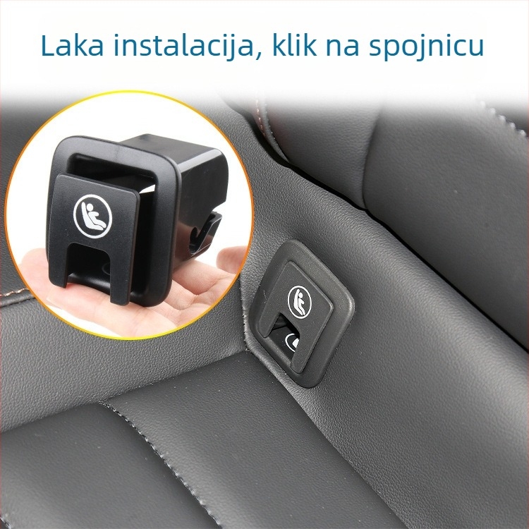 ISOFIX montažni sklop za stražnje sjedalo s panelom presvlake za dječji sjedalicu i donjim sigurnosnim kopčama, kompatibilan s VW Tuyue (2019–2024) i Skoda Cook (2018–2025) – Oukachi