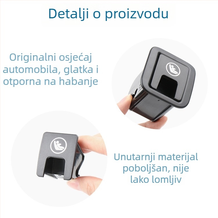 ISOFIX montažni sklop za stražnje sjedalo s panelom presvlake za dječji sjedalicu i donjim sigurnosnim kopčama, kompatibilan s VW Tuyue (2019–2024) i Skoda Cook (2018–2025) – Oukachi