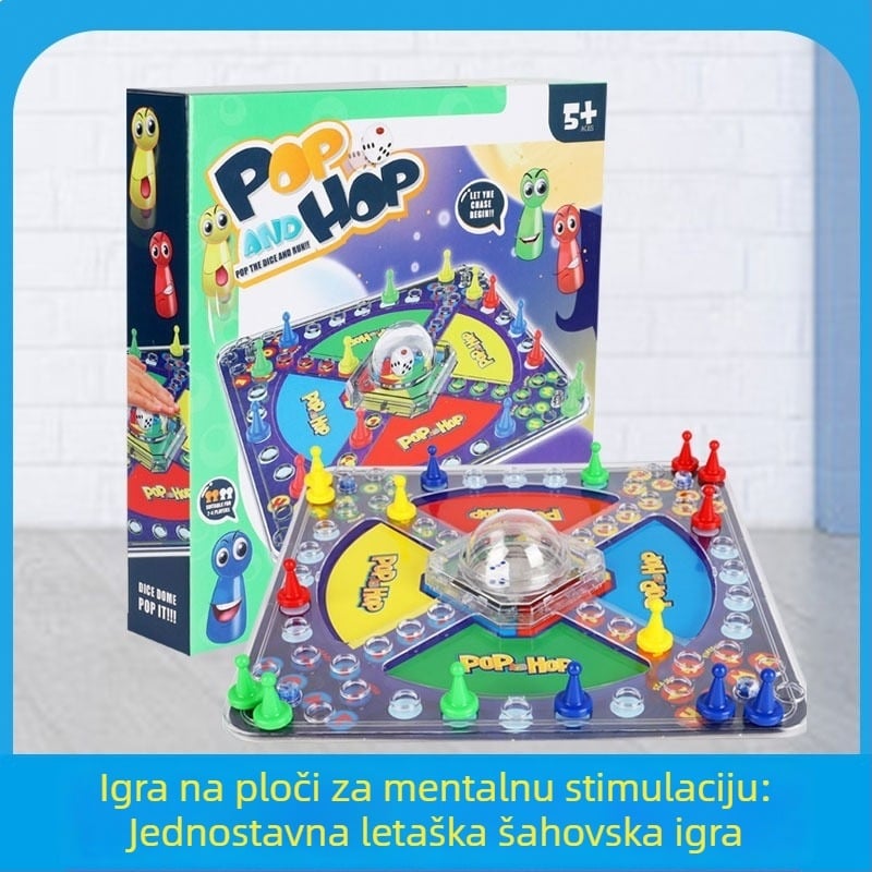 Stolna igra: Četiri u nizu – Flying Chess, edukativna i interaktivna, plastična, za uzrast 7–14 godina.