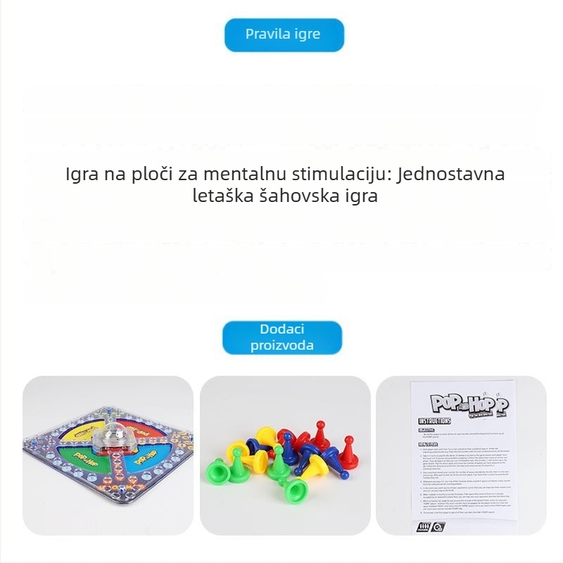 Stolna igra: Četiri u nizu – Flying Chess, edukativna i interaktivna, plastična, za uzrast 7–14 godina.