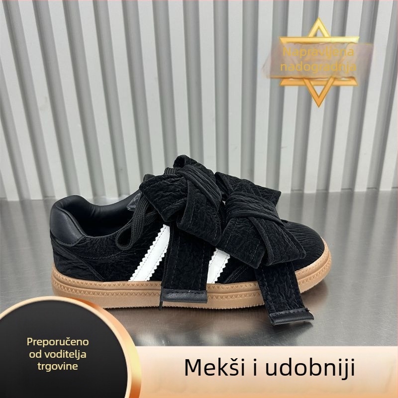 Ženske platnene tenisice s dvostrukim mašnicama, debela gumena potplata, vezanje na šnir, latex ulošak, za odrasle