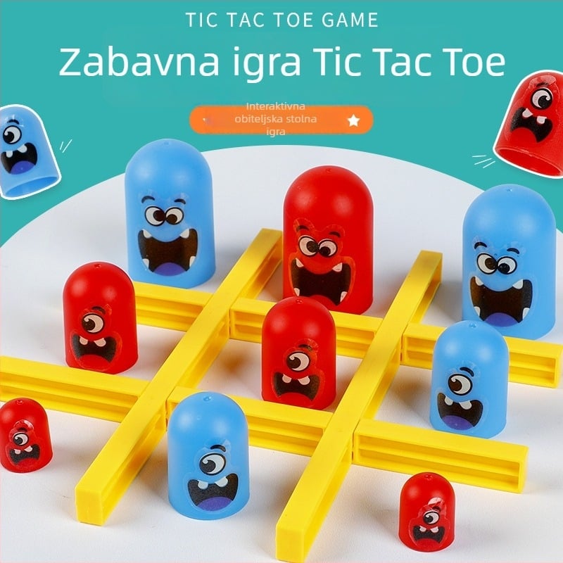 Dječja stolna igra s temom pjetla: povežite točke (tic-tac-toe) za djecu — plastika, Hao Han, uzrasti 4-6, 7-14 i 15-35, interakcija roditelj-dijete