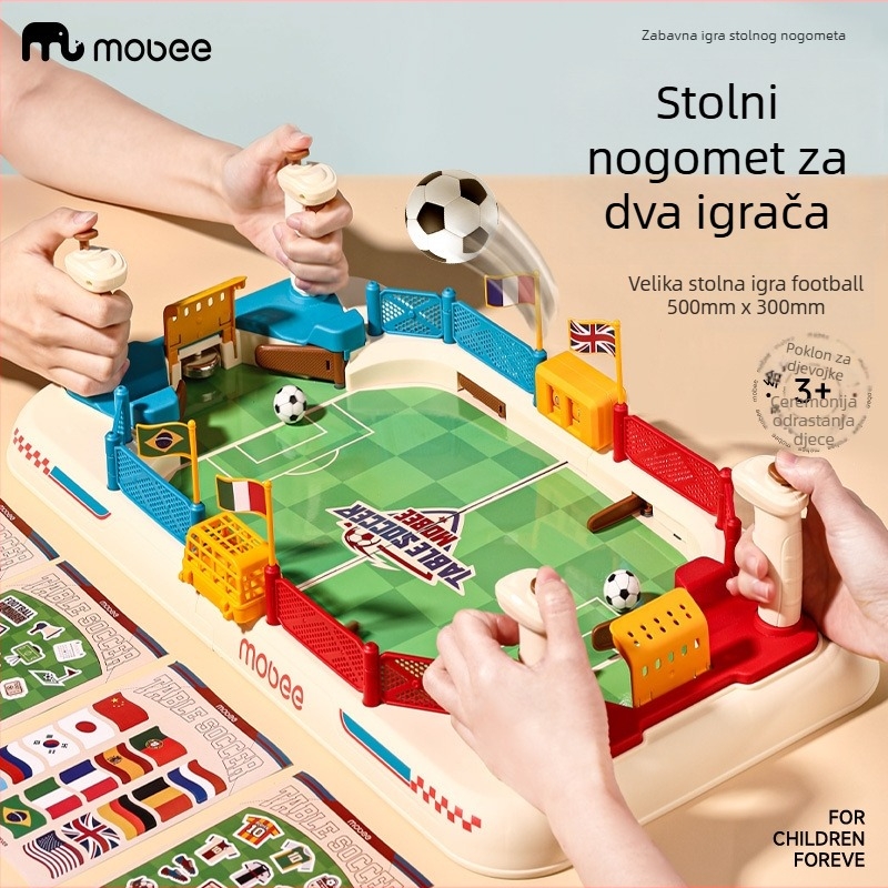 Mobee Stolni nogomet i pinball igra — Unutarnja interaktivna obiteljska igra, dvostruka borba, poboljšana koordinacija ruka-oko, drveni materijal