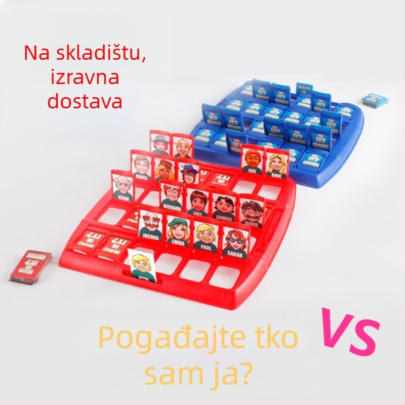 Dječja društvena igra - logičko razmišljanje i pogađanje likova, plastika, za dob 4–6 godina