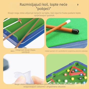 6-u-1 stolna igra: stolni nogomet, košarka i bilijar za dva igrača – roditeljsko-djeci interaktivna edukativna igra (Materijal: plastika; Kategorija: stolni nogomet; Značajke: 6-u-1; Igra se na ravnoj površini)