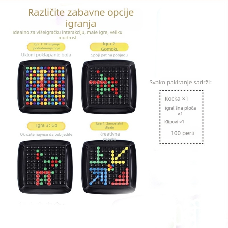 Tabletop obrazovna puzzle igra od plastike za djecu 4–6 godina, razvoj mozga i kognitivnih vještina, koordinacija ruka-oko i interakcija roditelj-dijete