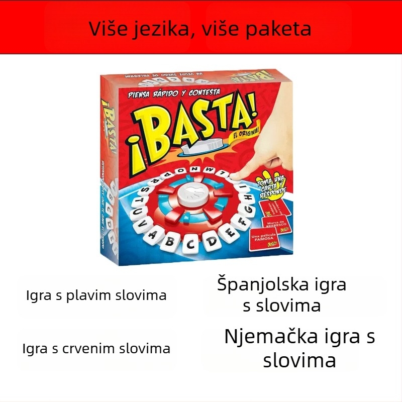 Luda abecedna društvena igra za obitelj – plastična, party igra, uzrast 7-14 i 15-35