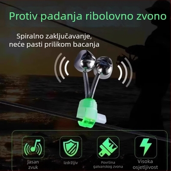 Zvono za morski ribolov sa senzorom i noćnim svjetlom, alarm protiv ispuštanja — Marka: Friendly; Kod proizvoda: HQ; Materijal: Drugo; Licencirane privatne marke: Ne