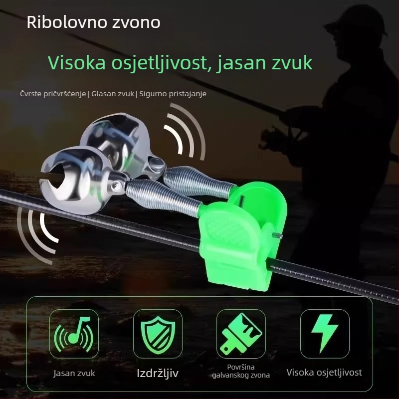 Zvono za morski ribolov sa senzorom i noćnim svjetlom, alarm protiv ispuštanja — Marka: Friendly; Kod proizvoda: HQ; Materijal: Drugo; Licencirane privatne marke: Ne