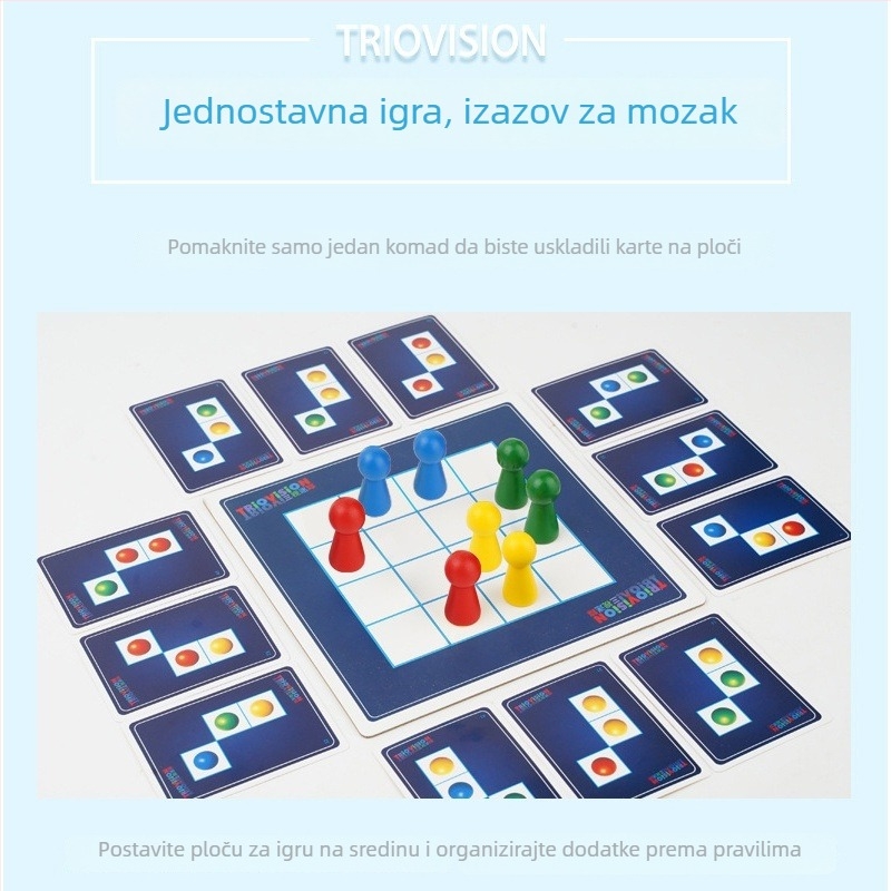 HXBE Drvena stolna igra za djecu 4–6 godina — edukativna multiplayer igra s šahovnim figurama