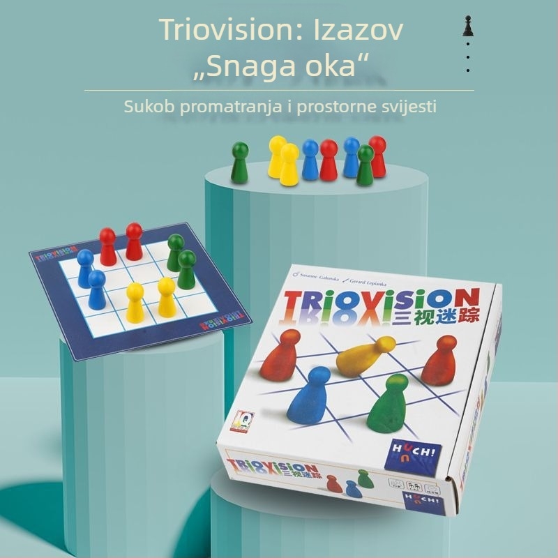 HXBE Drvena stolna igra za djecu 4–6 godina — edukativna multiplayer igra s šahovnim figurama