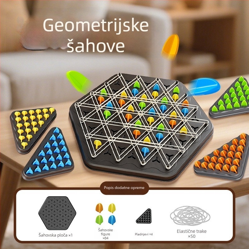 Geometrijski lančani šah – plastična stolna igra Le zai s geometrijom lanca