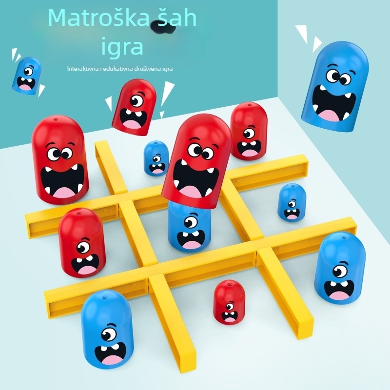 Dječja Tic Tac Toe igra — Plastični dijelovi igre, Borbena igra (Dob: 7–14, 15–35; Podrijetlo Guangdong; Materijal Plastika; Klasifikacija Djelovi igre; Posebne značajke Borbena igra)