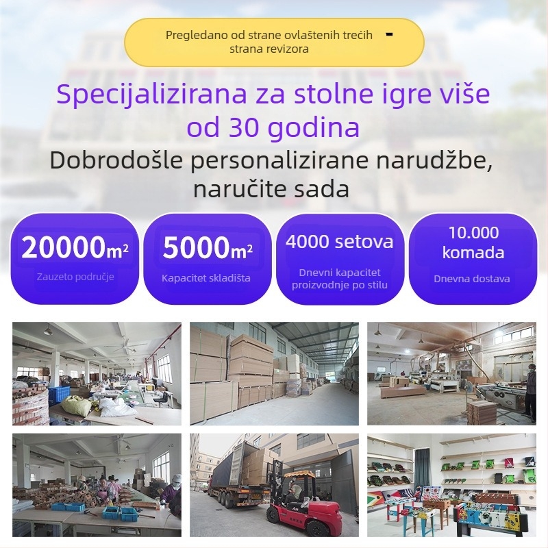 Drveni stolni nogomet za djecu — za dvije osobe, unutarnja uporaba; Materijal: drvo; Uzrast: 4–35 godina