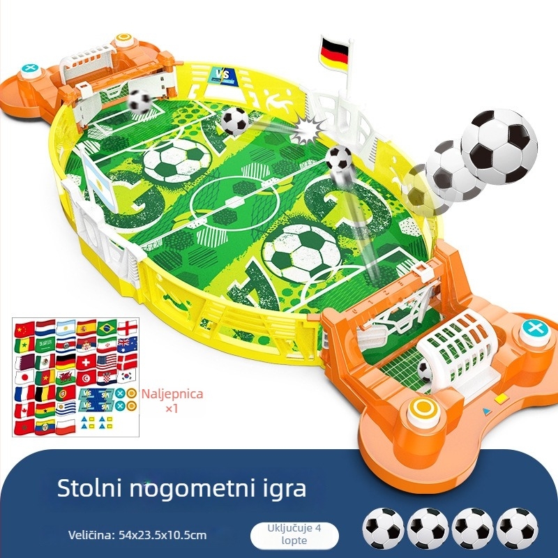 Dječja stolna nogometna igra – dvostrano interaktivni stol, plastična konstrukcija, razvija koordinaciju ruku i oka te kognitivne vještine, uzrast 4–14