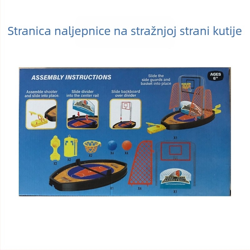 Desktop igra s projekcijom prstiju u košarci — za dvoje igrača, katapultno gađanje, ABS materijal, interaktivna roditeljsko-dječja zabava