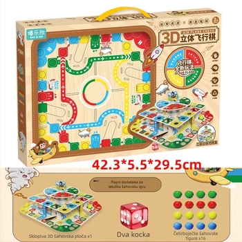 3D leteći šahovski set igrač za djecu, stolna borbena igra, plastika, uzrast 4–6 godina, pakiranje s prozorom
