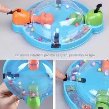 Stolna igra Hippo-Frog Eating Beans — multiplayer za roditelje i djecu, plastika, dobi 4–14 godina, Hua Mei Le