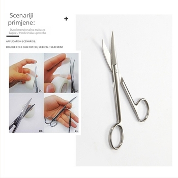 Šminkarske škare za trakicu kapke dvostrukog oka – Deep Color, nehrđajući čelik
