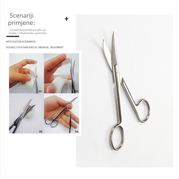 Šminkarske škare za trakicu kapke dvostrukog oka – Deep Color, nehrđajući čelik