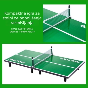 Runwei Drveni interni sklopivi stolni tenis stol – roditeljska i dječja igra, drvena konstrukcija, uzrast 7–14 i 15–35