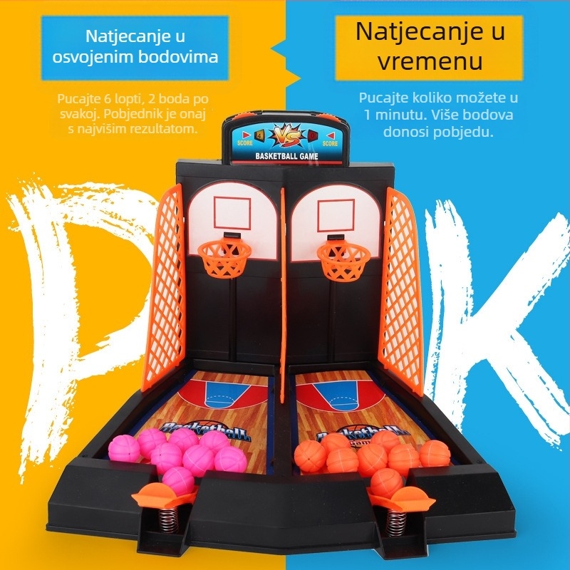 Stolni prstni košarkaški pokretač – Interaktivna multiplayer igračka (plastika; za djecu 4–6 godina; unutarnja uporaba)