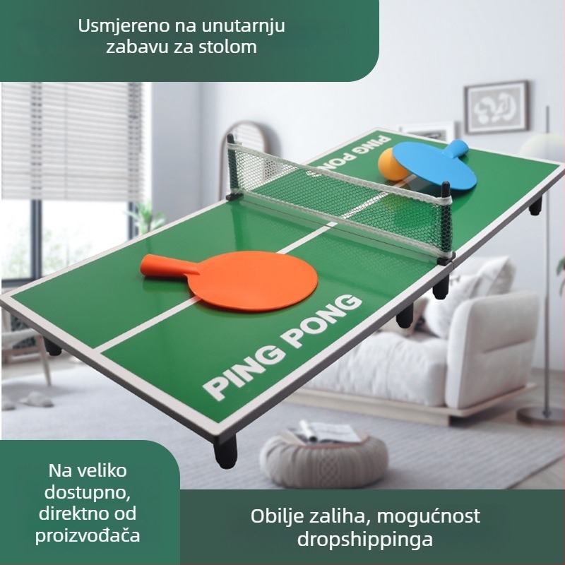 Unutarnji stol za stolni tenis, sklopiv, interaktivna igra roditelj-dijete, MDF materijal, uzrast 7–14 i 15–35