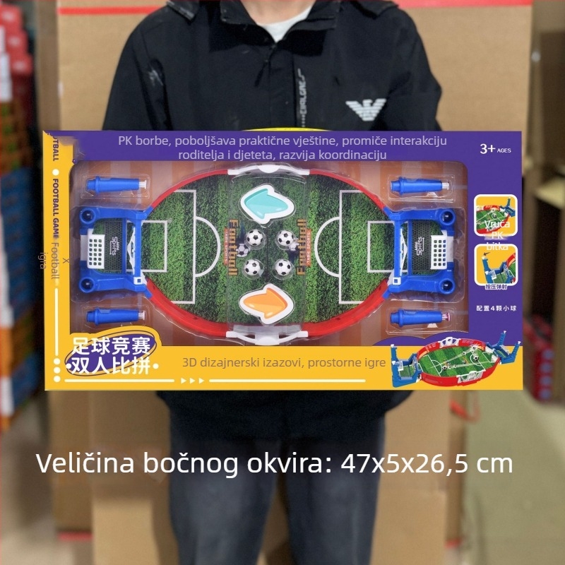 Edukativna stolna nogometna igra za dva igrača, interakcija roditelj-dijete, razvoj koordinacije ruka-oko i logičkog razmišljanja